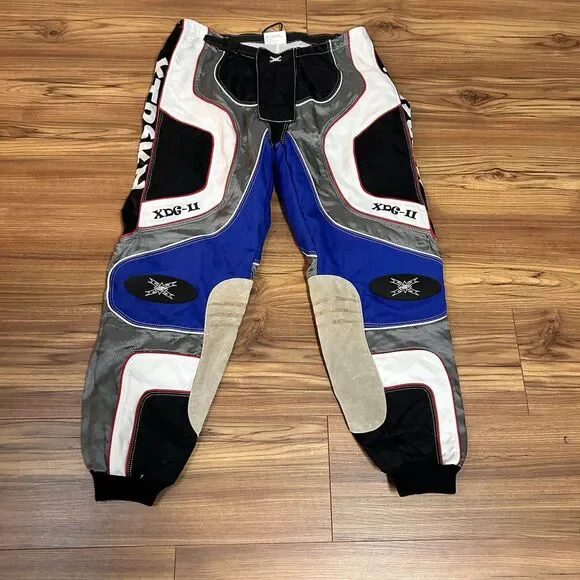 XTRASKN XDG-II Motocross Racing Pants Men’s 32 Blue Black MX ATV Dirt Bike - Picture 2 of 11